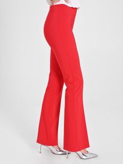Red Flared Trousers in Technical Fabric in_i7