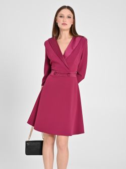Burgundy Dress with Full Skirt sp_e1