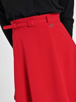 Red Mini Skirt with Belt | Rinascimento