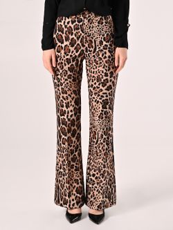 Ausgestellte Hose mit Animal-Print det_2