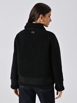 Giacca Bombardier effetto Sherling Nera det_3