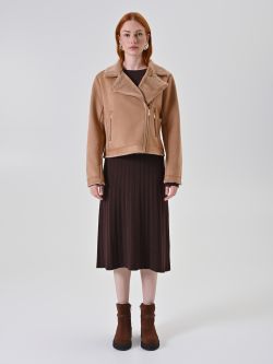 Giacca effetto Montone Beige det_1