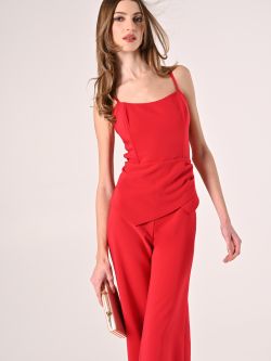 Red Jumpsuit with Bustier Neckline sp_e1