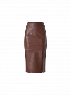 Brown Faux Leather Jacket det_4