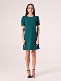 Vestido en «A» verde realeza det_1