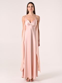 Long Dress in Pink with Ribbons det_1
