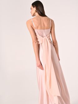 Long Dress in Pink with Ribbons in_i4