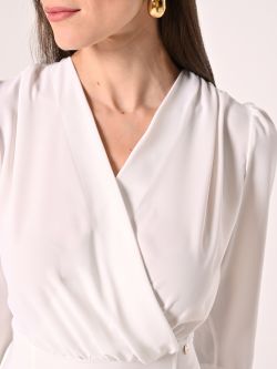 Überkreuzte Bluse in Weiß in_i5