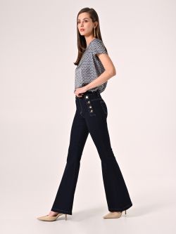 Flared Jeans with Buttons in_i7