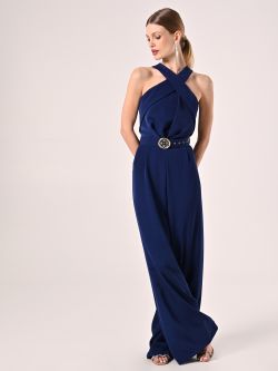 Tuta Blu Navy con Scollo all'Americana in_i7