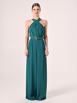 Tuta Verde Reale con Scollo all'Americana det_1