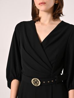 Black Jumpsuit with Monogram Belt in_i5