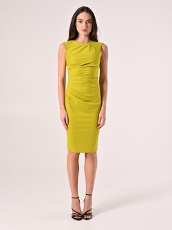 Vestido de tubo drapeado de punto milano det_1