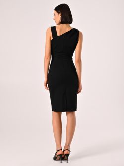 Milano-Stitch Black Sheath Dress det_3