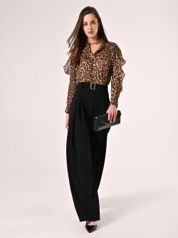 Pantaloni Neri con Cintura Fibbia Gold sp_e1