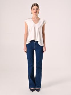 Flared Jeans with Logo Detail det_1