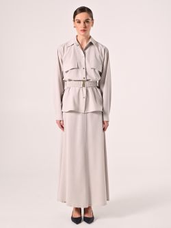 Giacca Utility color Grigio Perla  det_1