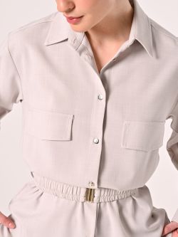 Giacca Utility color Grigio Perla  in_i5
