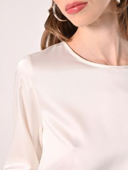 Bluse aus Satin in Weiß in_i5