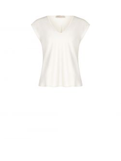 Bluse aus Satin in Weiß det_4