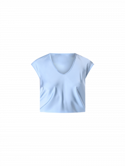 Bluse aus Satin in Hellblau det_4