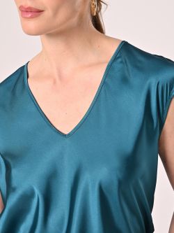 Bluse aus Satin in Grün in_i5