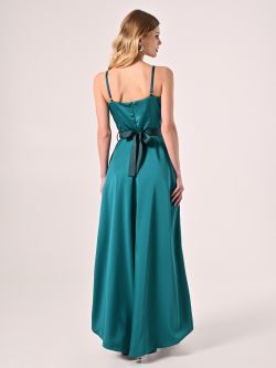 Abito Lungo Raso Verde  det_3