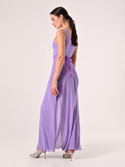 Combinaison couleur lavande avec ceinture bijou det_3