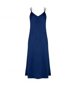 Abito Sottoveste in Raso Blu det_4