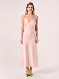 Abito Sottoveste in Raso Rosa Chiaro det_1