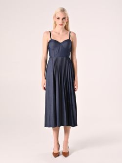 Bustier-Kleid in Blau det_1