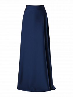Blue Navy Satin Skirt det_4