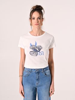Biały T-shirt z domieszką wiskozy det_2