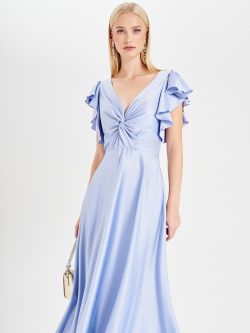 Rinascimento atelier Light Blue Knot Dress in_i7