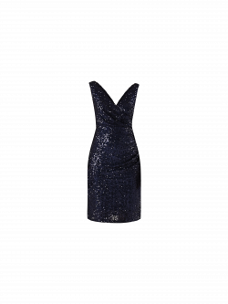 Robe fourreau bleue à paillettes det_4