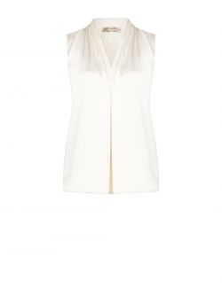 Curvy-Bluse aus Satin in Weiß det_4