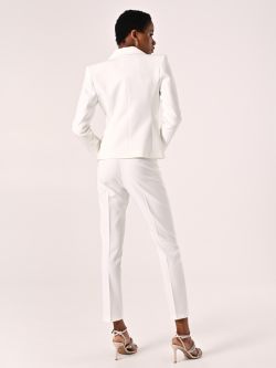Trousers in White Technical Fabric det_3