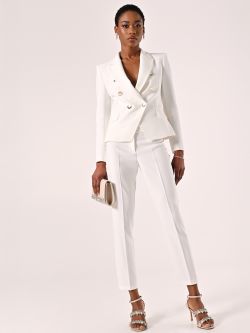Trousers in White Technical Fabric sp_e1