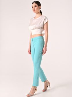Aqua Green Trousers in Technical Fabric in_i7