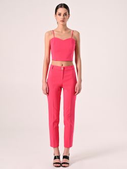 Pantaloni in tessuto tecnico Fuxia det_1