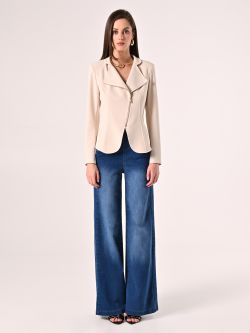 Giacca Zip in Scuba mano Crepe det_1