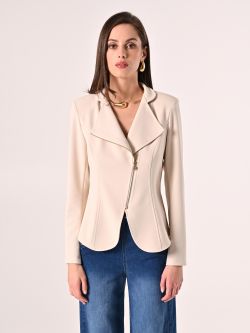 Giacca Zip in Scuba mano Crepe det_2