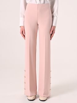 Palazzo Trousers in Light Pink Scuba Crepe Fabric det_2