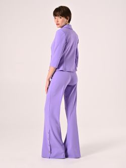 Pantaloni Palazzo in Scuba Mano Crepe Viola Lavanda det_3