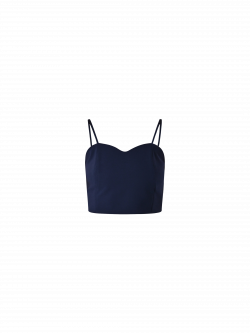 Top en tissu technique bleu det_4