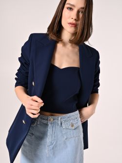 Top en tissu technique bleu sp_e1
