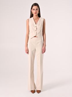 Gilet in Tessuto Tecnico Beige Chiaro det_1