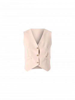 Gilet in Tessuto Tecnico Beige Chiaro det_4