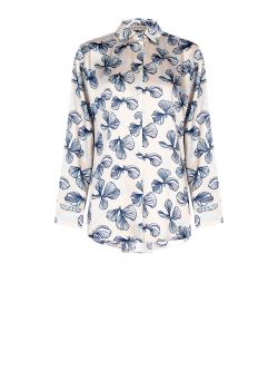 Chemise en satin imprimé fleuri det_4