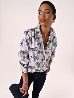 Chemise en satin imprimé fleuri sp_e1